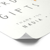 Grasbessen vallen onder trouwkaarten en cadeaubord poster (Hoek)