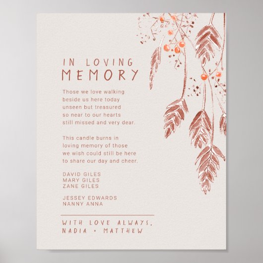 Grasbessen vallen trouwherdenking herinnering poster (Voorkant)