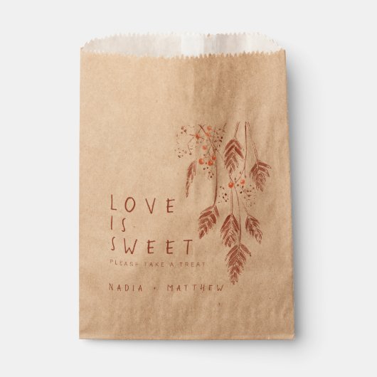 Grasbessen watercolorschets herfst bruiloft bedankzakje (Voorkant)