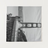 GRASCALE FOTOGRAFIE VAN KABELBRIDGE WANDKLEED (Voorkant (horizontaal))