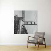 GRASCALE FOTOGRAFIE VAN KABELBRIDGE WANDKLEED (In Situ (horizontaal))