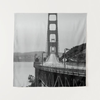 GRASCALE FOTOGRAFIE VAN KABELBRIDGE WANDKLEED