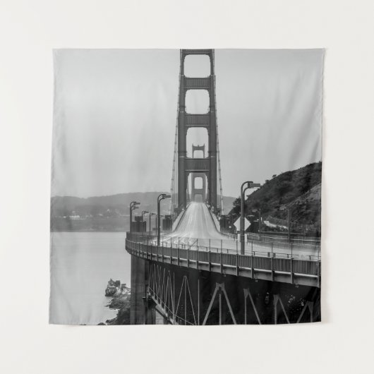 GRASCALE FOTOGRAFIE VAN KABELBRIDGE WANDKLEED (Voorkant)