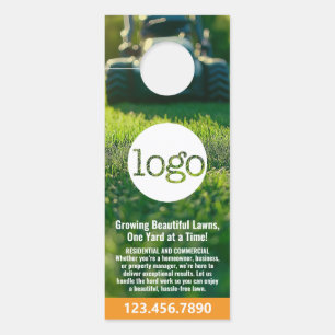 Grasdiensten - Mowing, Edging Landscaping Logo Deurhanger