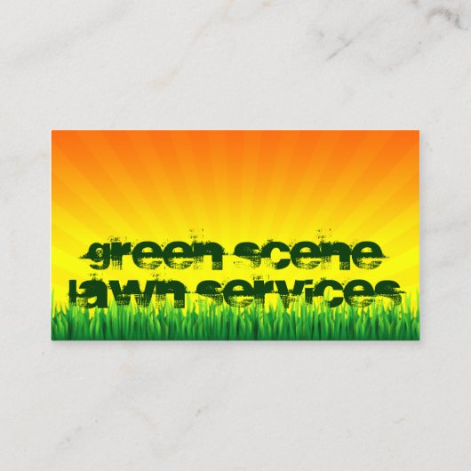 grasdiensten voor de groene scène visitekaartje (Achterkant)