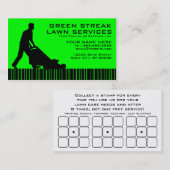 grasdiensten voor groene streak klantenkaartje (Voorkant / Achterkant)