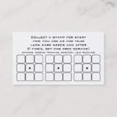 grasdiensten voor groene streak klantenkaartje (Achterkant)