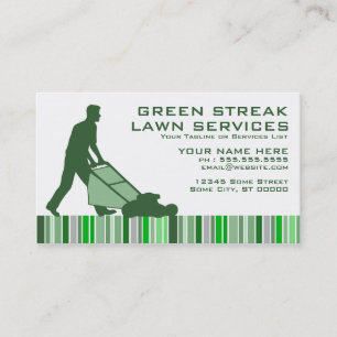 grasdiensten voor groene streak visitekaartje