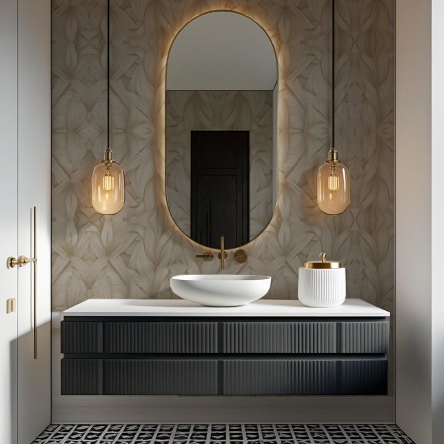 Grasdoek, Raffia & Paper-Weave Look in Warm Neut Behang (Creator heeft geüpload)