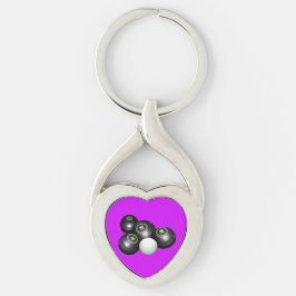 grasfornuizen en Kat op Paars; Sleutelhanger