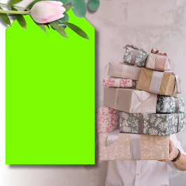 Grasgroen Stevige Kleur | Klassiek | Elegant Cadeaulabel