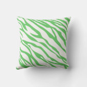 Grasgroene en roomwitte zebra ontwerp kussen (Achterkant)