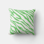 Grasgroene en roomwitte zebra ontwerp kussen (Voorkant)