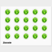 GRASGROENE PLANEET RONDE STICKER (Vel)