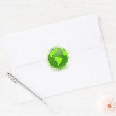 GRASGROENE PLANEET RONDE STICKER (Envelop)