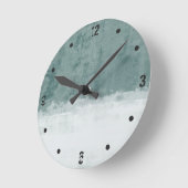 Grasish Green White abstract Ronde Klok (Hoek)