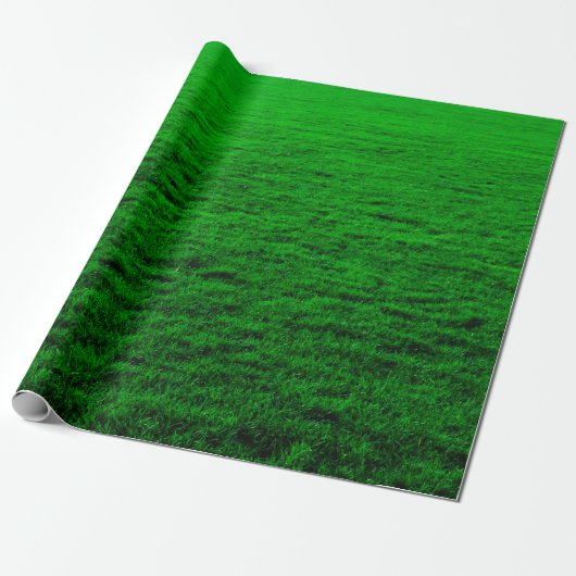 Grasland met achtergrondgroen gras cadeaupapier (Uitgerold)