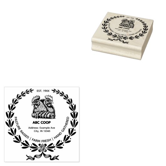  grasland verhoogde kippenei kartonstempel rubberstempel (Gestempeld)