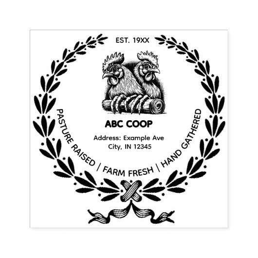  grasland verhoogde kippenei kartonstempel rubberstempel (Afrduk)