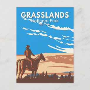 Graslands National Park Canada Travel Art  Briefkaart