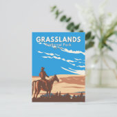 Graslands National Park Canada Travel Art  Briefkaart (Staand voorkant)