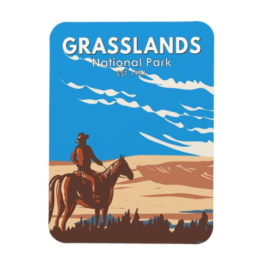 Graslands National Park Canada Travel Art Magneet (Verticaal)