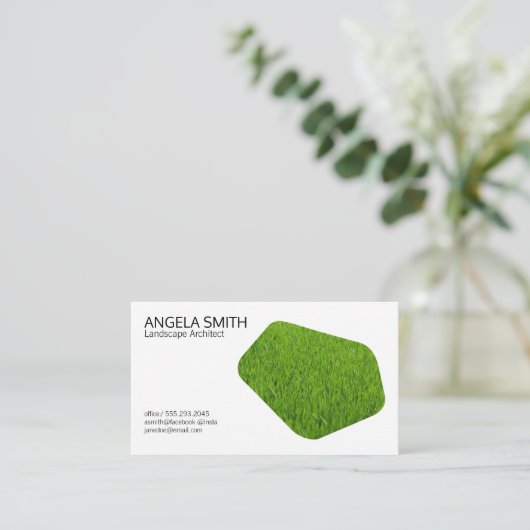 Graslandschapsarchitect Visitekaartje (Staand voorkant)