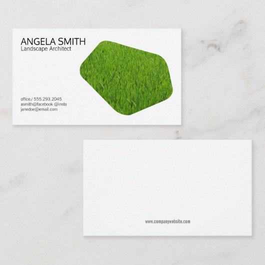 Graslandschapsarchitect Visitekaartje (Voorkant / Achterkant)