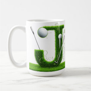 Grasletter Golfthema Met Ballen En Clubs Koffiemok