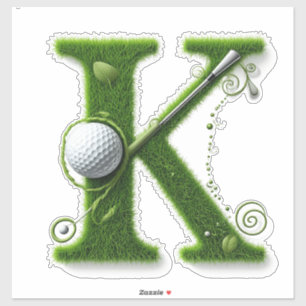 Grasletter Golfthema Met Ballen En Clubs Sticker