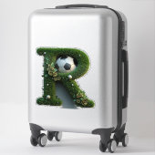 Grasletter met Voetbal gevormd Sticker (Koffer)