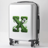 Grasletter met Voetbal gevormd Sticker (Koffer)