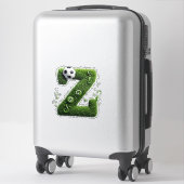 Grasletter met Voetbal gevormd Sticker (Koffer)