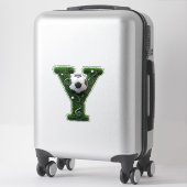 Grasletter met Voetbal gevormd Sticker (Koffer)
