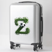 Grasletter met Voetbal gevormd Sticker (Koffer)