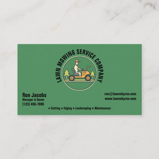 Grasmaaibedrijf Visitekaartje (Voorkant)
