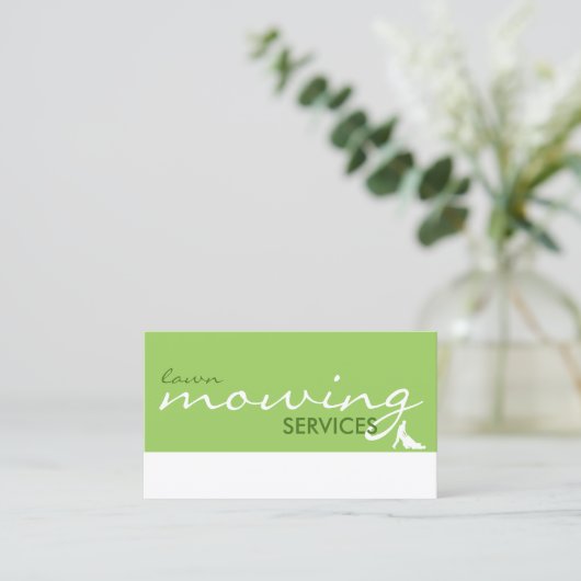grasmaaidiensten (aanpasbare kleur) visitekaartje (Staand voorkant)