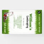 Grasmaaien en snijdservices, Verzorging van gazons Spandoek (Horizontaal)