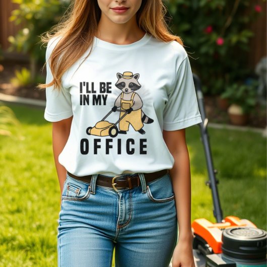 Grasmaaien grappige wasbeer t-shirt