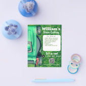 Grasmaaien Grasmaaien Grasmaaien Lawn Care QR-code Flyer (Enkel)