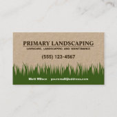 Grasmaaien grasverzorging visitekaartje (Voorkant)