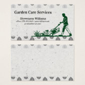 grasmaaien in man | landschapsarchitectuur visitekaartje (Voorkant /achterkant)