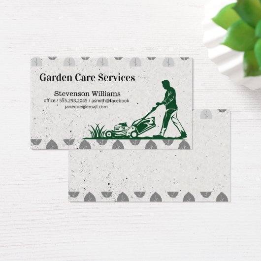 grasmaaien in man | landschapsarchitectuur visitekaartje (Bureau)