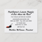 Grasmaaien / Landscaping / Grasservice - SRF Visitekaartje (Achterkant)