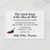 Grasmaaien / Landscaping / Grasservice - SRF Visitekaartje (Achterkant)