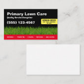 Grasmaaien Landscaping rood zwart Visitekaartje (Voorkant / Achterkant)