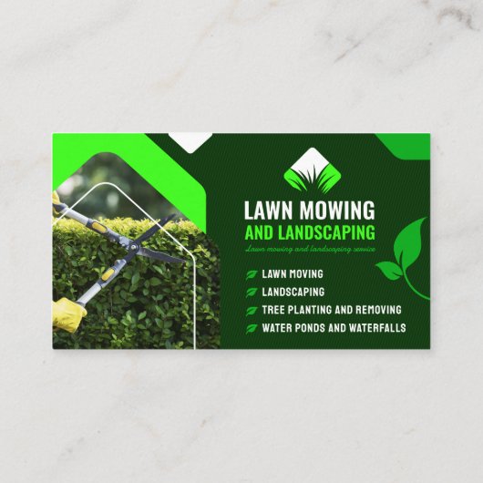 Grasmaaien, Landschapsarchitectuur, Grasverzorging Contactkaartje (Achterkant)