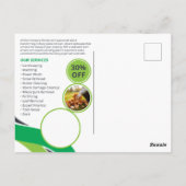 Grasmaaien Mulching Yard Landscaping Briefkaart (Achterkant)