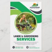 Grasmaaien Mulching Yard Landscaping Flyer (Voorkant)