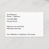 Grasmaaien Residential Service Eenvoudig Visitekaartje (Achterkant)